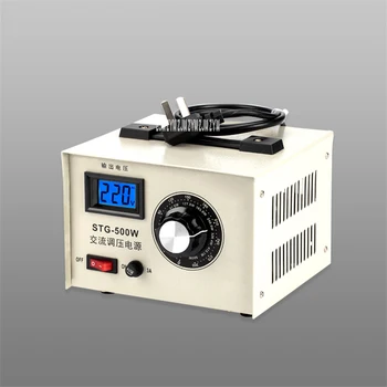 STG-500W 220V AC Zdroj Napájania jednofázové Napätie Regulátora (Liquid Crystal Display) Kontakt 0-300V Nastaviteľné Napájací Transformátor