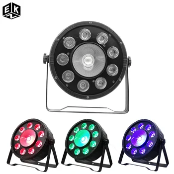 LED Plochý Par 9x10W + 30W RGB osvetlenie pre DMX512 fáze účinok profesionálne DJ vybavenie a party dance floor disco