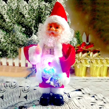 Tvorivé Vianočné Darčeky 30 cm Tanečné Santa Claus Svetlé Brucho Vianočné Music Box s Hudbou Vianoce Deti Hračky, Dekorácie