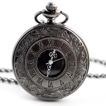Pastorálna štýle retro Roman duté vreckové hodinky oblečenie príslušenstvo quartz hodinky punk mužov a žien najlepšie darčeky
